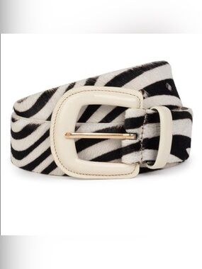 Paloma Wool Zebra Print Leather Belt